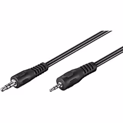 Microconnect AUD3525LL2, 3,5mm, Mâle, 2,5 mm, Mâle, 2 m, Noir