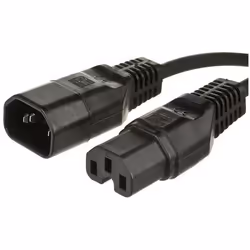 Microconnect PE011410, 1 m, Coupleur C14, Coupleur C15, 250 V, 10 A