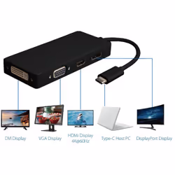 Microconnect USB3.1CCOM10 adaptateur graphique USB 3840 x 2160 pixels Noir