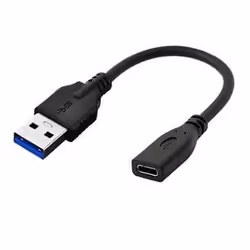 Microconnect USB3.0ACF02, 0,2 m, USB A, USB C, USB 3.2 Gen 1 (3.1 Gen 1), 5000 Mbit/s, Noir