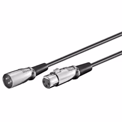 Microconnect XLRMF05, XLR (3-pin), Mâle, XLR (3-pin), Femelle, 0,5 m, Noir