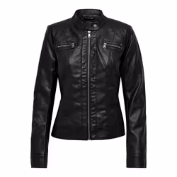 ONLY 15081400, Femelle, Adulte, 36, Coupe régulière, Viscose, Polyuréthane (PU), Noir