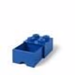 LEGO 40051731 Boîte bac Brique de rangement empilable Légo 4 plots 1 tiroir Plastique Bleu H18 x 25 x 25 cm