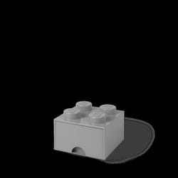 LEGO - Brique de rangement empilable 4 avec tiroir gris