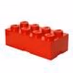 Boîte de rangement - LEGO - Brick 8 - 2 tiroirs - Empilable - Blanc
