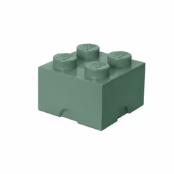 Room Copenhagen LEGO Storagge Brick 4, Boîte de rangement, Vert, Monochromatique, Carré, Polypropylène (PP), 250 mm