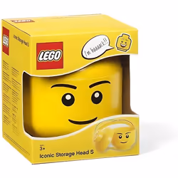 LEGO 40311724 Tête de rangement empilable Légo Garçon Petit modèle Plastique Jaune D16 x H195 cm