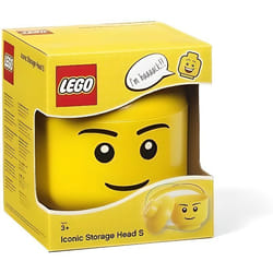 LEGO 40311724 Tête de rangement empilable Légo Garçon Petit modèle Plastique Jaune D16 x H195 cm