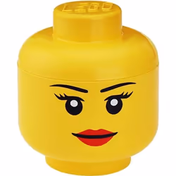 Boîte de rangement - LEGO - 40321725 - Tête empilable - Jaune - Grand modèle - D24 x H271 cm