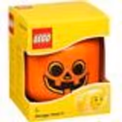 Boîte de rangement - LEGO - Tête de citrouille - Petite - 16 x 185 cm - Orange