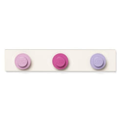 LEGO portemanteau 33 x 65 cm en polypropylène rose/lilas/blanc