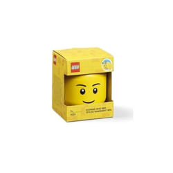Boîte de rangement - LEGO - 5006258 - Tête de garçon - Jaune vif - Plastique