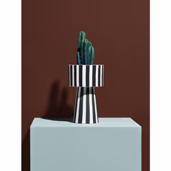 OYOY Toppu vase Autres Grès Noir, Blanc