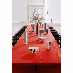 OYOY Toppu vase Autres Grès Noir, Blanc