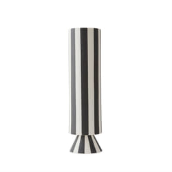 OYOY 1101043 vase Vase cylindrique Grès Noir, Blanc