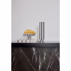 OYOY 1101043 vase Vase cylindrique Grès Noir, Blanc