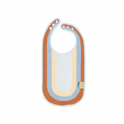 OYOY 1100855, Bavoir étanche, Multicolore, Unisexe, Monochromatique, 230 mm, 430 mm
