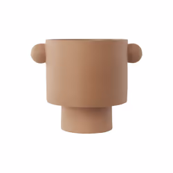 OYOY Inka Kana, Kit de plantation en pot, Autonome, Grès, Marron, Rond, Monochromatique