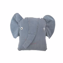 OYOY Erik Elephant, Bleu, Autres, Coton, Coussin décoratif