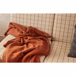OYOY L300230 plaid 184 x 134 cm Coton Marron