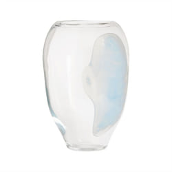 OYOY L300280 vase Vase cylindrique Verre Bleu, Blanc
