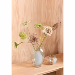 OYOY L300280 vase Vase cylindrique Verre Bleu, Blanc