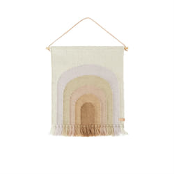 OYOY Follow The Rainbow Mini Wall Rug Tapis pour salle de jeux Lavande Coton, Laine Rectangulaire