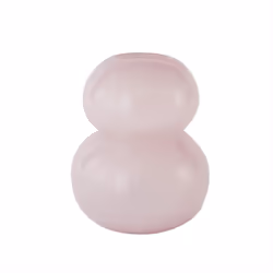 OYOY Lasi, Vase rond, Verre, Rose, Table, 300 mm, 255 mm