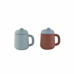 OYOY M107188 Couvercle de tasse Bleu, Couleur menthe 2 pièce(s) Silicone