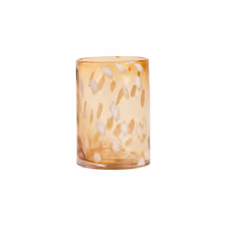 OYOY Jali, Vase en forme d'amphore, Verre, Beige, Transparent, Brillant, Marron, Table