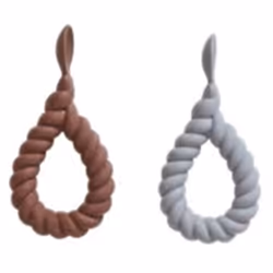 OYOY M107191, Cuillère pour enfants en bas âge, Bleu, Marron, Silicone, Garçon/Fille, 30 mm, 130 mm