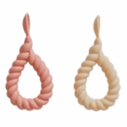 OYOY M107192, Cuillère pour enfants en bas âge, Beige, Rose, Silicone, 30 mm, 130 mm, 65 mm