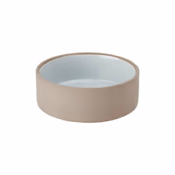 OYOY Z60006, Chien, Vitrocéramique, Beige, Blanc, Ensemble gamelles pour animaux de compagnie, Monochromatique, 13 cm