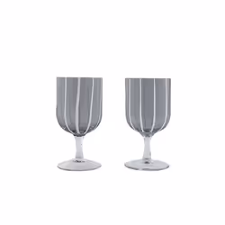 OYOY L300547, Verre à vin polyvalent, Verre tulipe, Verre, Gris, 350 ml, 15 cm