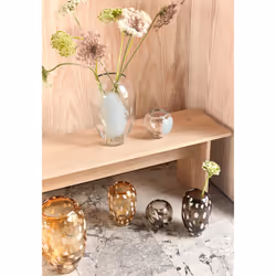 OYOY Jali vase Vase en forme d'amphore Verre Beige, Transparent