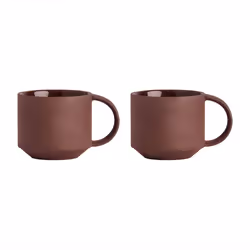 OYOY Yuka, Régler, Marron, Grès, Tasse, Universel, 2 pièce(s)