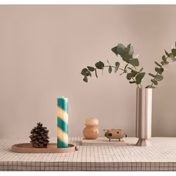 OYOY Toppu vase Vase cylindrique Grès Beige