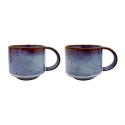 OYOY Yuka Tasse Bleu, Marron 2 pièce(s)
