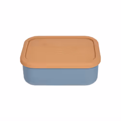 OYOY Yummy, Boîte de rangement alimentaire, Adulte, Bleu, Marron, Silicone, Monochromatique, Rectangulaire