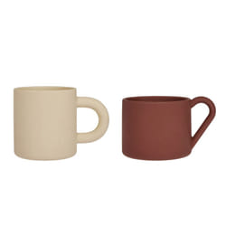 OYOY Nomu Tasse Beige, Rouge Universel 2 pièce(s)