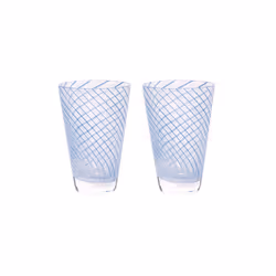 OYOY Yuka Swirl, Bleu, Transparent, Verre, 2 pièce(s), Rond, 70 mm, 70 mm