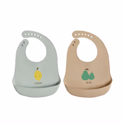 OYOY M107546, Bavoir étanche, Beige, Vert, Unisexe, Bébé (0-2 ans), Image, Fermeture dorsale partielle