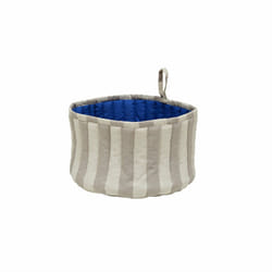 OYOY Toppu Panier à pain Rond Coton, Polyester Bleu, Gris