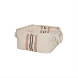 OYOY L301165 Panier à pain Carré Coton, Polyester Noir, Marron, Naturel