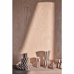OYOY L301173 vase Vase rond Grès Noir, Blanc