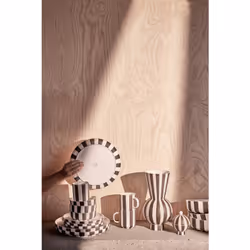OYOY L301173 vase Vase rond Grès Noir, Blanc - Vue supplémentaire 4