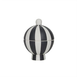 OYOY L301175 pot Rond Grès Noir, Blanc