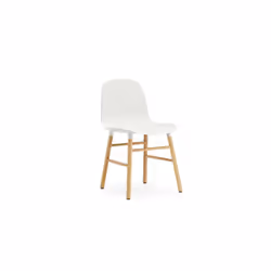 Normann Copenhagen Form Chair Oak, Siège rigide, Plastique, Blanc, Dossier rigide, Plastique, Blanc