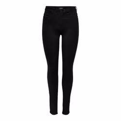 Jean Femme - Only - onlRoyal Highwaist - Taille haute - Noir - 69% coton 29% polyester