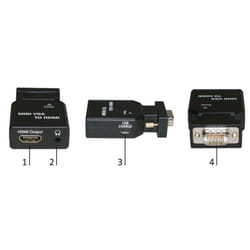 Microconnect MC-CONMVGAHM câble vidéo et adaptateur HDMI Mini-VGA (D-Sub) Noir
